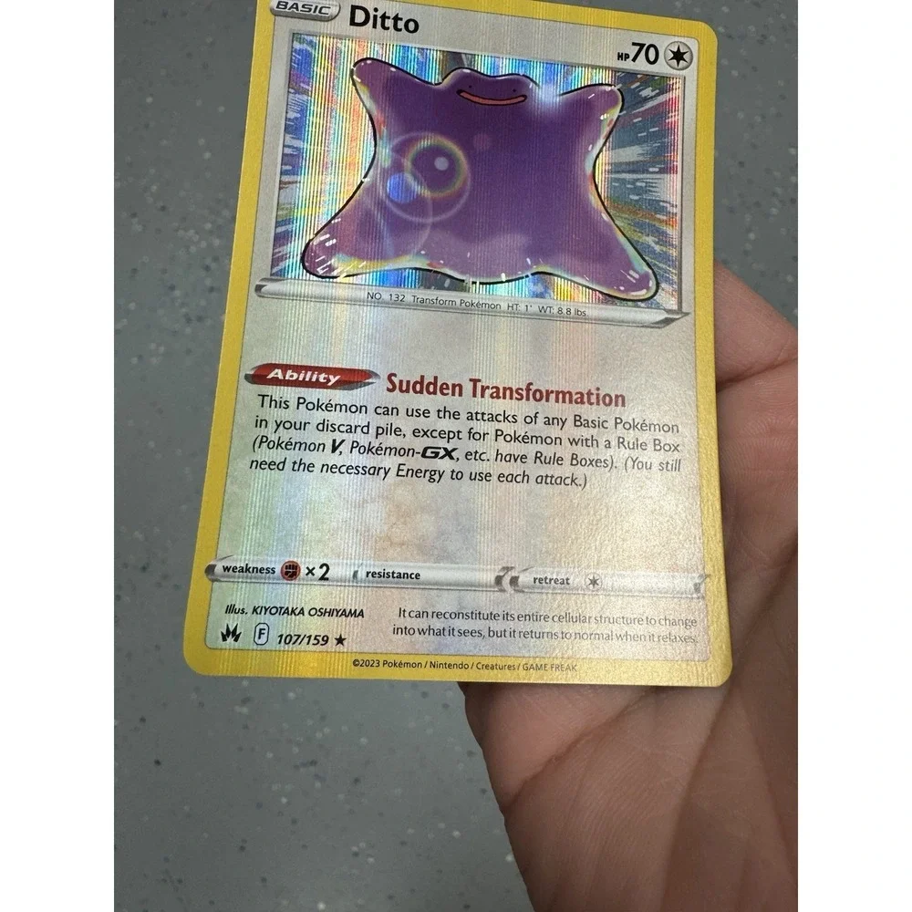 Ditto 107/159 HOLO BLEED ERROR! ✨ Rare 2023 Pokemon Crown Zenith Card NM